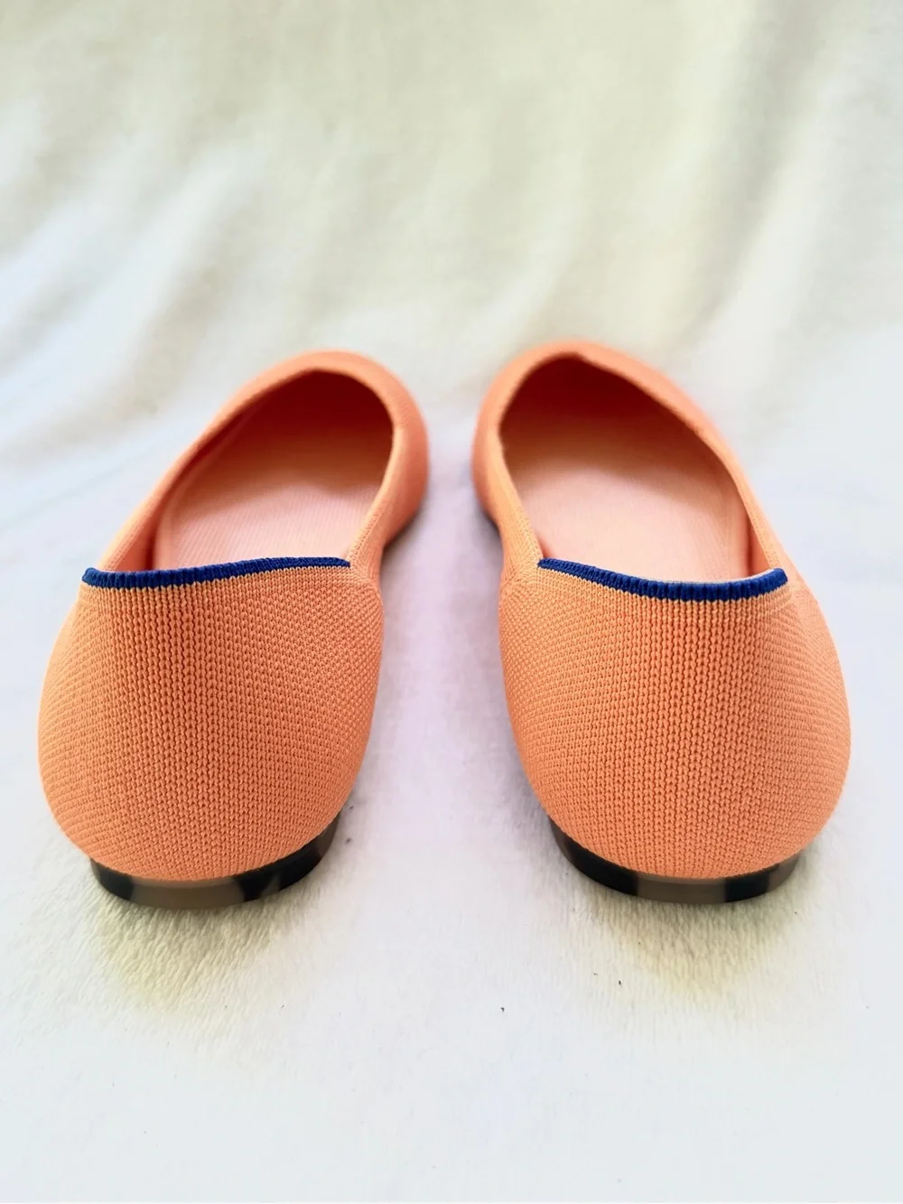 Rothy’s Tangerine Round Toe Ballet Flats Washable Size 9.5 New in Box